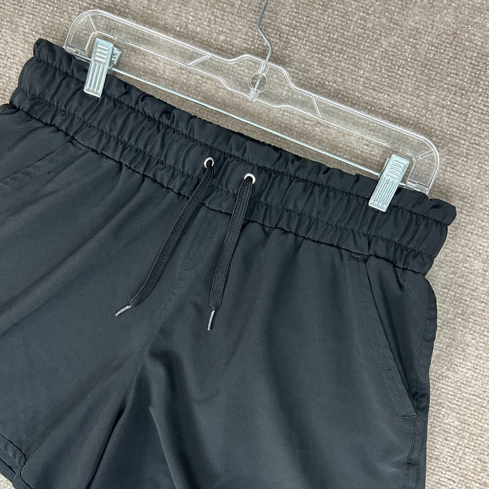 Reebok Shorts Womens XL Black Athletic Fit Gym Training Dolphin Hem High Rise